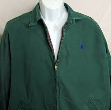 Polo By Ralph Lauren Full Zip Green Jacket Size Large Plaid Lining 100 Cotton Poloralphlauren Jacket Green Jacket Polo Ralph Lauren Ralph Lauren