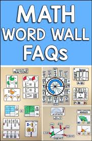 Math Word Wall Frequently Asked Questions Math Word Walls Math Vocabulary Science Word Wall