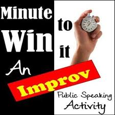 Public Speaking Activity Minute To Win It Improv Debate Public Speaking Activities Speaking Activities Public Speaking