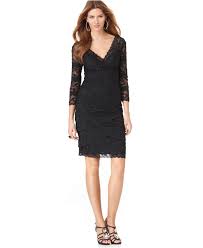 Marina Dress Three Quarter Sleeve Tiered Lace Cocktail Dress Womens Mother Of The Cocktail Dresses With Sleeves Cocktail Dress Lace Little Black Lace Dress