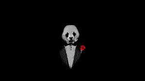 Your panda isolated black background stock images are ready. Hd Wallpaper Panda As The Godfather Art Studio Shot Copy Space Black Background Wallpaper Flare