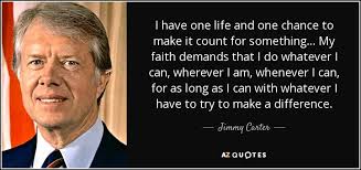 Thank you, President Carter for making a difference.