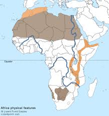 Africa's rivers bring life to otherwise infertile and barren regions, enabling people to grow crops, catch fish and transport natural resources. Test Your Geography Knowledge Africa Physical Features Quiz Lizard Point Quizzes
