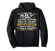 Amazon Com July Girl Was Born With My Heart Hoodie For