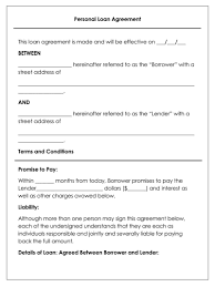 A personal loan is a loan that can be taken out by all malaysia citizens that have a source of income. 45 Loan Agreement Templates Samples Write A Perfect Agreement