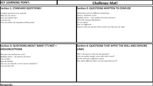 Hello, i am getting mixed up interpretations with the phrase learning points in a project. Challenge Mat Key Learning Point Section 1 Standard Questions Ppt Download