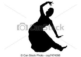 Black And White Dancer Silhouette Painting Indian Dancing Isolate Stock Illustration Stock Illustration Royalty Free Illustrations Stock Clip Art Icon S Dance Silhouette Indian Dance Dance Wall Art