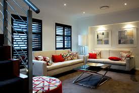 Plantation real wood interior shutter 31 to 33 in. Black Plantation Shutters Modern Living Room Perth By All Shutters And Blinds Perth Houzz Au
