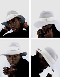 Fedora En Feutre De Lapin Pearl Grey Waterproof Maison Michel Michel Chapeau