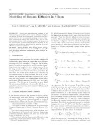 Maybe you would like to learn more about one of these? Pdf Modeling Of Dopant Diffusion In Silicon