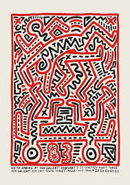 Keith Haring Exhibition Poster Produced To Coincide With Etsy Exhibition Poster Keith Haring Exhibition