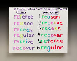 Check if words are sorted according to new order of alphabets. Getting Words Into Alphabetical Order Is As Easy As A B C With Crayola Color Switchers Colorfully Identify Key Letters Abc Order Phonics Words Spelling Words
