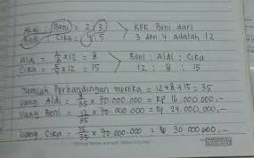 Perbandingan uang andi dan uang toni 5 : Jumlah Uang Andi Adalah Safekey