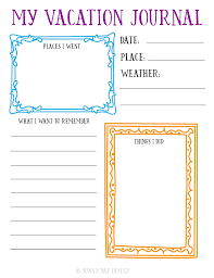 Family Vacation Memories A Free Printable Travel Journal Kids Travel Journal Vacation Journal Kids Journal