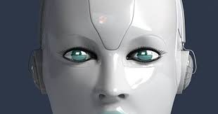 Detailed 3d Model Of A Robots Head Female Robot Robot 3d Characters