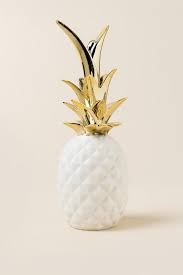 Pineapple decor, tropical beach decor, pineapple decorations, tropical decor. Bloomingville White And Gold Pineapple Pineapple Room Decor Gold Room Decor Gold Pineapple