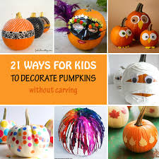 And do it outside in the yard or on. 21 No Carve Pumpkin Ideas For Kids Creative Pumpkin Decorating Ideas
