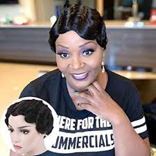 Today i'm gonna show you how i do finger waves on my short natural hair for no heat curls.i love this style because it's so carefree. Buy Becus Finger Wave Wigs For Women Brazilian 100 Human Hair Afro Pixie Short Curly Wig With Free Wig Cap Natural Black 1b Online In Indonesia B07y1y3l65