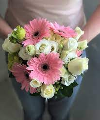 Below is a ivory and aqua bouquet set and wedding accessories set i made for a bride. Gerbera Daisy Bridal Bouquet Off 72 Buy