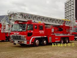 kure495 くれ4 広消 懐かしの車両 はしご車編 広島市消防局 中消防署 基町出張所 50m級はしご付き消防自動車 コールサイン fire engine fire dept fire service