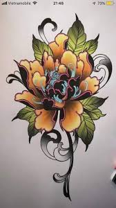 Traditionally these tattoos are black and red. Pin By Caitlyn Cloud On Hoa Máº«u Ä'Æ¡n Japanese Flower Tattoo Japanese Tattoo Designs Flower Tattoo Designs