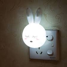 Cartoon Rabbit Led Night Light Ac110 220v Switch Wall Night Lamp With Us Plug Gifts For Kid Baby Children Bedr In 2020 Led Night Light Night Light Nursery Night Light