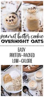 Get full nutrition facts and other common serving sizes of overnight oats including 1 oz and 100 g. Peanut Butter Cookie Overnight Oats Kim S Cravings