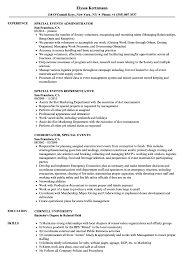 Maybe you would like to learn more about one of these? Special Events Resume Samples Velvet Jobs