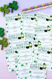 284 5 fun treats to make and eat for st. St Patricks Day Would You Rather Questions Play Party Plan