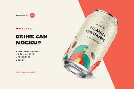 Download Drink Can Mockup In Packaging Mockups On Yellow Images Creative Store PSD Mockup Templates