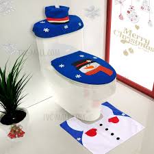 Free delivery and returns on ebay plus items for plus members. 3pcs Set Christmas Bathroom Decorations Toilet Seat Cover U Shaped Blanket Tank Lid Tissue Box Cover Set 1