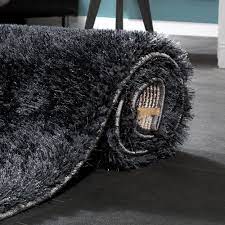 Dann sind diese angenehmen kuschelteppiche mit einer florhöhe von ca. Edler Teppich Shaggy Hochflor Einfarbig Flauschig Glanzend In Anthrazit Ebay