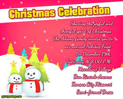 Sticking to a winter theme is your best bet. Christmas Party Invitation Template 365greetings Com