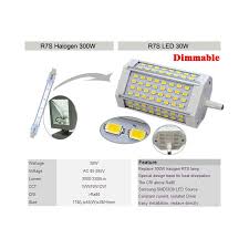 In my living room lamp is a 300watt halogen light bulb,, thinky. R7s 118mm 30w 64x Smd 5730 Led Lamp Warmweiss Dimmbar Fur Rohren