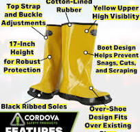 Amazon.com: Cordova BYS17 Hi-Vis Cotton-Lined Rubber Slush Boots, 17-Inch  Length, Ozone Resistant, Adjustable Top Strap, Size 7 : Clothing, Shoes &  ...