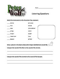 Welcome to my introduction on peter each character in the story has a musical theme played by different instruments in the orchestra. Peter And The Wolf Listening Questions Music Teaching Resources Teaching Music Music Lesson Plans