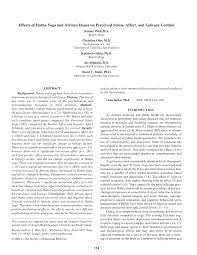 Maybe you would like to learn more about one of these? Pdf Effects Of Hatha Yoga And African Dance On Perceived Stress Affect And Salivary Cortisol