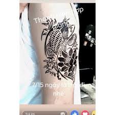 Vẽ hình xăm cá chép. Hinh XÄƒm Ca Chep Hoa Sen Khuon Váº½ Henna Tattoo áº¥n Ä'á»™ Giáº£m Chá»‰ Con 138 500 Ä'
