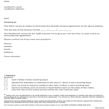 Notice Of Lease Termination Letter From Landlord To Tenant 1 Being A Landlord Lettering Simple Cover Letter Template