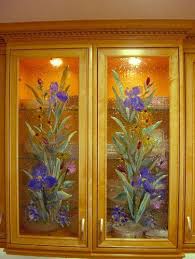 Kitchen Cabinet Panels With Fused Glass I Would Do This With A Stencil And Either Stained Glass Paint Or Glass Painting Designs Fused Glass Panel Fused Glass