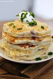 Savory Ham And Cheese Pancakes Recipe Pancakes For Dinner Ham And Cheese Pancakes