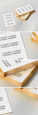 Handing out a solid gold business card is an introductory statement like no other. Gold Edge Business Cards Mockup Graphicburger