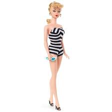 Black And White Bathing Suit Barbie Barbie Signature Mattel 75th Anniversary Collector Doll In 2020 Vintage Barbie Dolls Barbie Dolls Barbie