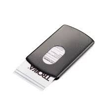 Personalized business card case, wood card case, metal credit card holder, custom gift, coworker gifts, father gift, unique gift for him/her. Troika Slide Business Card Case With Spring Dispenser Troikaus Com