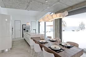 keuken aan raam kitchen island dining table concrete interiors apartment interior design