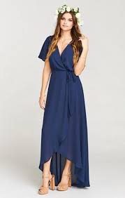 Bridesmaids Dresseswrap Dressesnavy Bridesmaids Etsy In 2020 Bridesmaid Dresses Boho Navy Blue Bridesmaid Dresses Simple Dresses