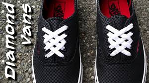 Pass it under and up through the second outer hole. How To Diamond Lace Vans Youtube