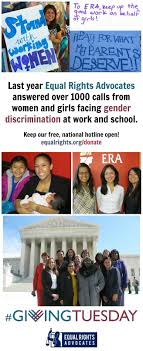 Givingtuesday Give Back And Support Equal Rights Advocates Free National Confidential Hotline Womensrights Legal Ad Equal Rights Equality Women S Rights