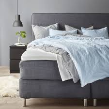 Dunvik Boxspring Hovag Middelhard Tuddal Donkergrijs Ikea Slaapkamer Ontwerp Slaapkamerideeen Interieur Slaapkamer