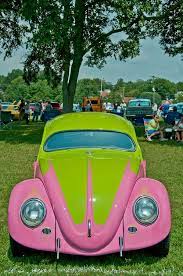 Vw Vw Beetle Vw Bug Car Vw Chopped Pink Green Gangster Volkswagen Bug Vintage Vw Classic Volkswagen